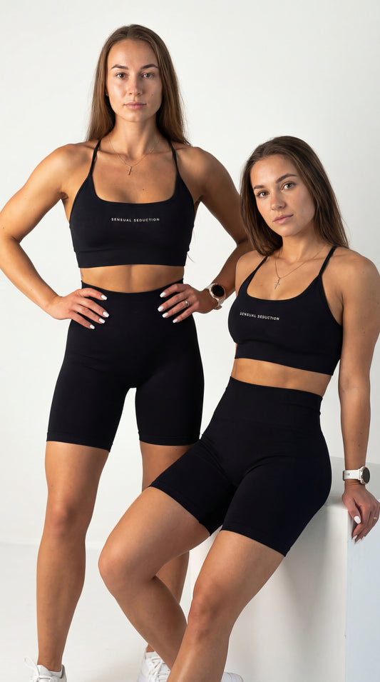 Freedom Seamless Black sportiniai šortai